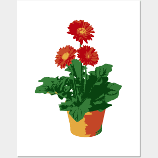 Gerbera - vector image Posters and Art